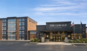The Gerald – Exterior Elevation of The Gerald renovated hotel entrance